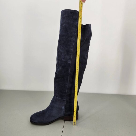 Lucky Brand Calypso Boot Over The Knee Blue Oiled Suede Women’s 6M Wide Calf - Picture 9 of 16